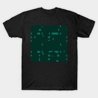 Dark Orthogonal pattern  - Green T-Shirt
